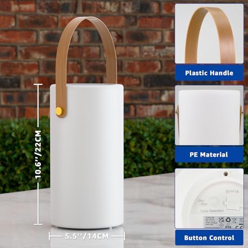 uuffoo Solar Table Lamp Outdoor Lantern 2 in 1 Rechargeable Waterproof - Image 4