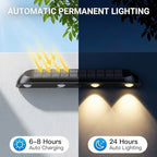 11.81inch Solar Fence Lights Outdoor Waterproof, 3-Mode (3000K/4000K/6000K),4 LED with Upgraded High-Efficiency Solar Panel & Wide Beam for Backyard/Patio/Deck/Step/Home Improvement(6 Pack) - Image 7