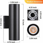 DAKAFUL Outdoor Wall Lights 8 Packs, Integrated LED Cylinder Up Down 12W 2700K Modern Aluminum Light, Waterproof Exterior Light for Porch Patio Door - Image 4