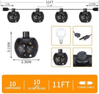Vigdur Lantern String Lights, 10 G40 Bulbs Star String Lights, 11FT - Image 2