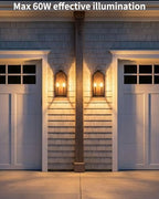 17" Outdoor Wall Lights 2-Light Lantern Bronze Exterior Lighting Fixtures - Image 2