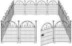 Getlay Tall Garden Animal Barrier Fence With Gate,40 in(H)×27 in(L) 12 Panels Dog Digging Fence Barrier, Black Metal Temporary Fences, Reusable Defense Fencing For Outdoor Yard. Total 26.2 Ft│Patented - Image 2