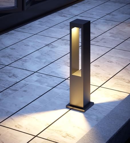 Modern LED Landscape Path Lights - Waterproof Aluminum Bollard Lighting Fixture for Outdoor Walkway, Garden, Patio & Courtyard - IP54 Rated, Pathway Illumination - Image 3