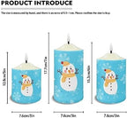 Cozeyat Flickering Flameless Candles with Remote, Long Lasting LED Tea Lights with Timer, Cute Winter Snowman Design Ivory Pillar Battery Operated Candles for Christmas Decoration - Image 6