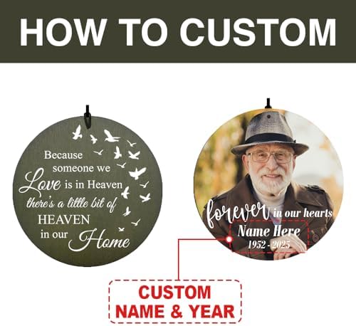 Personalized Memorial Photo Wind Chimes Forever in Heart - Image 2