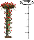 Umbrella Garden Trellis for Climbing Plants Outdoor, 82.7" Mushroom Top Trellis Stackable, Tall PE-coated Metal Obelisk Trellises for Potted Plants, Topiary Tower Vine Support for Rose, Bean, Clematis by TWIRA