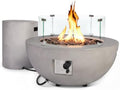 31.5inch Round Propane Fire Pit Table with Tank Cover Wind Guard by ReeQuo-BEAUTYYOURHOMEBEAUTYYOURLIFE