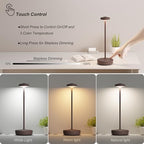 TBBGA Cordless Table Lamp Rechargeable 2 Pack, 5000mAh Battery Table Light - Image 2
