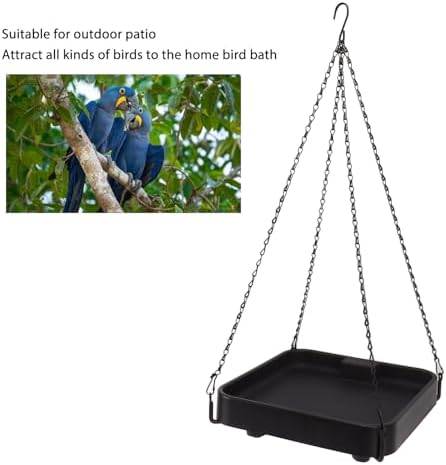 12V Thermostatic Heating Bird Feeder Hanging Plate Tray for Winter Garden Bird Bath Deicer US Plug 120V 60HZ Rapid Heating (for Water Feeding) - Image 4