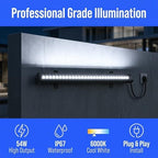 54W Wall Washer Light 40'' 6000K 120V IP67 Waterproof Plug-in - Image 4