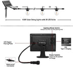 SUNTHIN 100ft Solar String Light Outdoor, USB Rechargeable Patio Solar Outdoor Lights with Waterproof & Shatterproof 30 LED Bulbs for Backyard, Porch, Garden, Pool, Party, Camping - Image 2