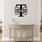 Metal Sign T Custom Name Initial Letter Monogram Retro with Holes Iron Metal Wall Decor Artwork Sign Decorative Metal Letter Word Sign for Living Room Entryway Decor Home Gift 24 Inch - Image 4