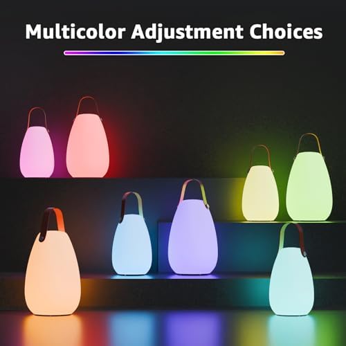 uuffoo 2 Pack Rechargeable Portable Table Lamp with Remote - Image 3