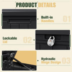 JUMMICO HDPE 270 Gallon Deck Box Double-Wall with Divider - Image 2