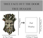 Tree Face Garden Statues Outdoor Decoration Clearance, Whimsical Old Man Tree Faces for Fence Hugger Sculpture, Wallmount Statue Fairy Art with Mushroom, Patio Home Hanging Decor, 6.9" x 2.8" x 9.8" - Image 5
