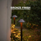 GOODSMANN Landscape Lighting Outdoor Low Voltage Landscape Lighting Kits 8PK Pathway Lights Wired 10W 25 Lumen 2700K Warm White Metal 12V Bronze Electric Sidewalk Walkway Lights with Cable Connectors - Image 6