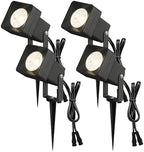 JYV 4 Pack Low Voltage Landscape Lighting with 5W 3000K MR16 Bulbs by JYV