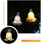 Solar Outdoor String Lights, Waterproof Hanging Flower Led Lanterns, Auto On/Off Dusk to Dawn Solar Powered Ambient Lighting for Patio, Garden, Backyard, Fence, Balcony (White,Warm white2PCS) - Image 4
