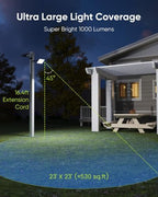 JACKYLED 1000 Lumens 299 LED Solar Lights Outdoor Bright Solar Black 1 Pack - Image 3
