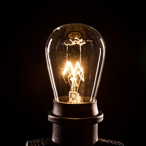 S14 Clear Light Bulbs with E26 Commercial Suspender Light String, 100 Foot - Image 6