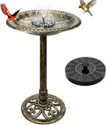 Birdbaths for Outdoors Solar Powered - Large Bird Baths for the Garden with Fountain, Heavy Duty Bird Baths for Clearance Made in USA - Perfect Addition to Your Backyard by WELCOMETOVYPART