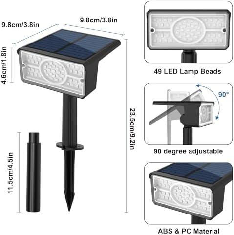 T-SUN Green Solar Spot Lights Outdoor Waterproof, 4 Pack - Image 6