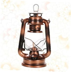 Iron Vintage Lantern Glass Lamp Portable Hanging Kerosene Camping - Image 7