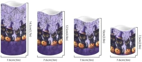 Witch Kitten Battery Operated Candles Set of 4 - Image 2