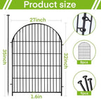 ADAVIN 32in Garden Fence Animal Barrier, 8 Panels Fencing for Dogs - Image 2