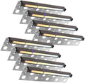 8-Pack 12 Inch Hardscape Lighting, 7W 280LM LED Retaining Wall Lights, 2700K-5000K Selectable,12-24V AC/DC, IP65 Waterproof Low Voltage Step Lights Outdoor, ETL Certified by Sofiton
