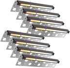 8-Pack 12 Inch Hardscape Lighting, 7W 280LM LED Retaining Wall Lights, 2700K-5000K Selectable,12-24V AC/DC, IP65 Waterproof Low Voltage Step Lights Outdoor, ETL Certified by Sofiton