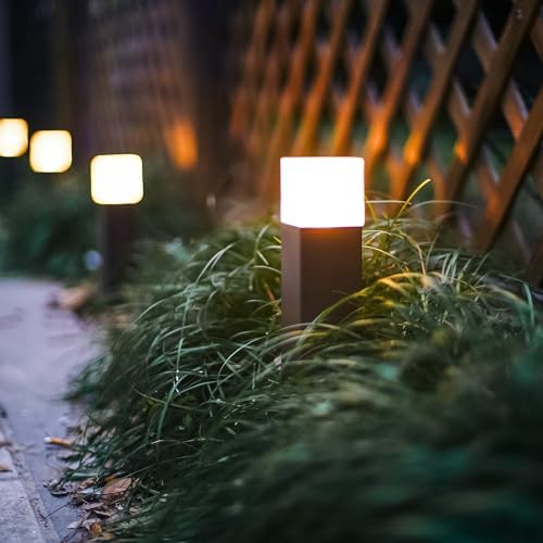 GOODSMANN 12V AC Low Voltage LED Bollard Path Lights Bronze Finish 8PK - Image 6