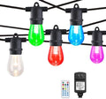 Outdoor String Lights, 48FT Color Changing Outdoor String Lights, Patio Lights Waterproof Porch Light with Remote, for Patio Decor, Balcony by IPStank