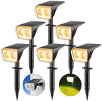 Consciot Solar Spot Lights Outdoor Waterproof, 24 LED Dusk-to-Dawn Solar Spotlight, 2 in 1 Adjustable Wall Lights, Warm White Solar Landscape Spotlights for Garden Yard Wall Walkway, 6 Pack by Consciot
