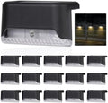 16Pcs Solar Deck Lights, Solar Powered Step Lights Waterproof, LED Outdoor Fence Lighting, Led Solar Lamps for Outdoor Pathways, Yards, Patio, Stairs, Steps, Fences by Unknown