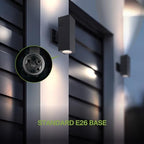 ASD 2 Light Dusk to Dawn Cylinder Outdoor Sconce Lights, E26 Base - Image 4