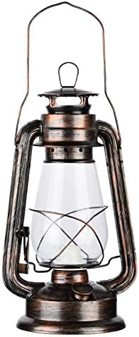 Vintage Rustic Accent Old Fashioned Electric Lantern Oil Lamp with Edison LED Bulb Bronze Rust Finish Nightstand Desk Table Lamps for Antique Designer Light Study Room Bedroom Theatre Prop by 12vmonster