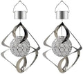 2 Pcs Solar Wind Chime Xmas Hanging Light LED Color Changing by LOCZUK