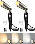 LITFIT 2Pack Brass Low Voltage Landscape Spotlight, 3CCT MR16 Bulb Included by LITFIT
