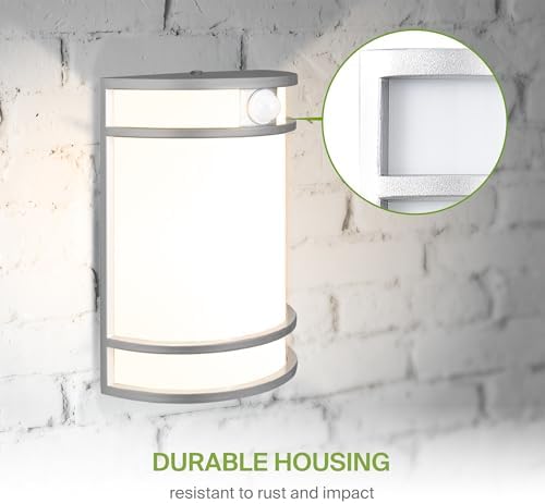 ASD LED Outdoor Sconce Lights Motion Sensor 3000K 4000K 5000K Nickel 4 Pack - Image 5