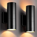wowlite Dusk to Dawn Modern Outdoor Wall Sconce, Up & Down Lights, 2 Pack by wowlite