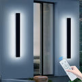 2 Pack Long Outdoor Wall Sconce, 47.2inch Modern Exterior Light Fixture, IP65 Waterproof, 3000K-6000K Dimmable, Strip Wall Mount Lighting for Patio, Garden, Garage with Remote Control by Daoseolo