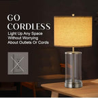 O’Bright Luma - Battery Powered Table Lamp (Brushed Nickel, 24-inch) - Image 2
