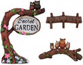 3Pcs Fairy Garden Accessories, Miniature Garden Ornaments Micro Landscape Decorations Owl Signs, Bridges, Owl Branches Set for DIY Terrarium Potted Plants Dollhouse Desk Decor(Branches Set) by Avtytsda