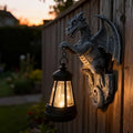 Solar-Powered Dragon Statue, 9 inch Outdoor Garden Decoration by Unknown