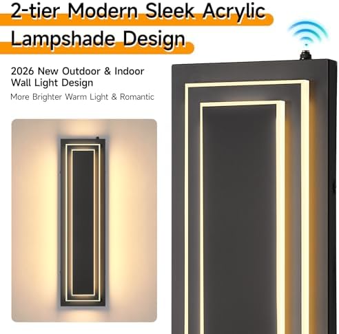 23.6 in Dusk to Dawn Exterior Lighting Fixtures,Outdoor Wall Lights - Image 3