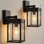 Solar Wall Lanterns Outdoor with 3 Lighting Modes & Motion Sensor, 2 Pack by WIHTU