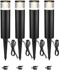 LITFIT 4Pack Low Voltage Bollard Landscape Lights, 12V Aluminum Path Light by LITFIT