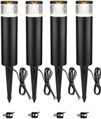 LITFIT 4Pack Low Voltage Bollard Landscape Lights, 12V Aluminum Path Light by LITFIT