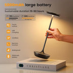 LED Rechargeable Cordless Table Lamp Battery Operated Light Black - Image 3